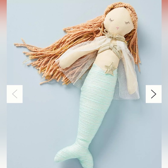 Anthropologie Other - Anthropologie Mimi the Mermaid Stuffed Doll Plush Beach Little Girls Toy